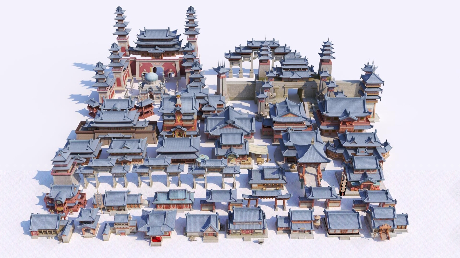 中式古建3D模型精品下载_3dmax模型_知末网