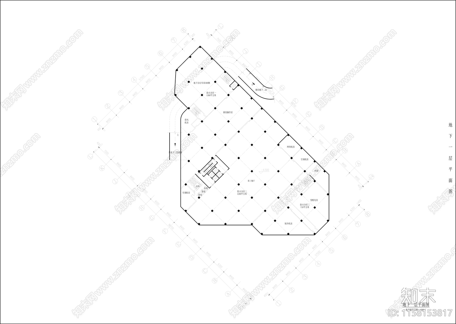 办公楼cad施工图下载【ID:1158153817】