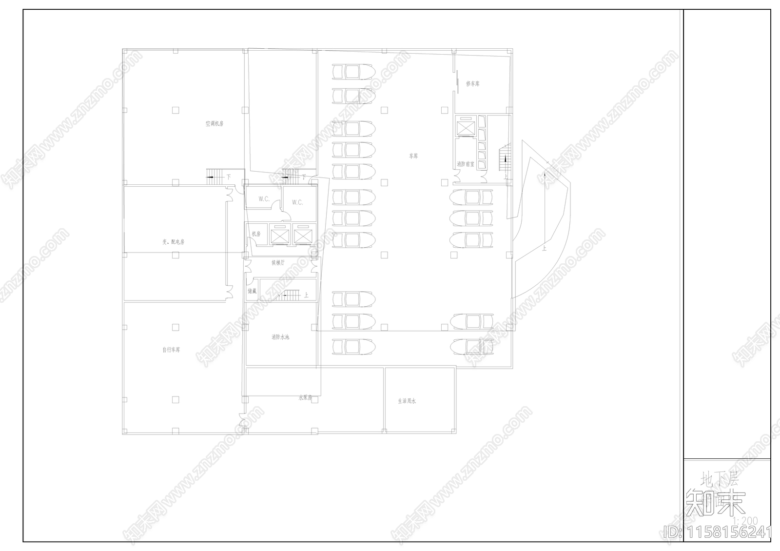 办公楼cad施工图下载【ID:1158156241】