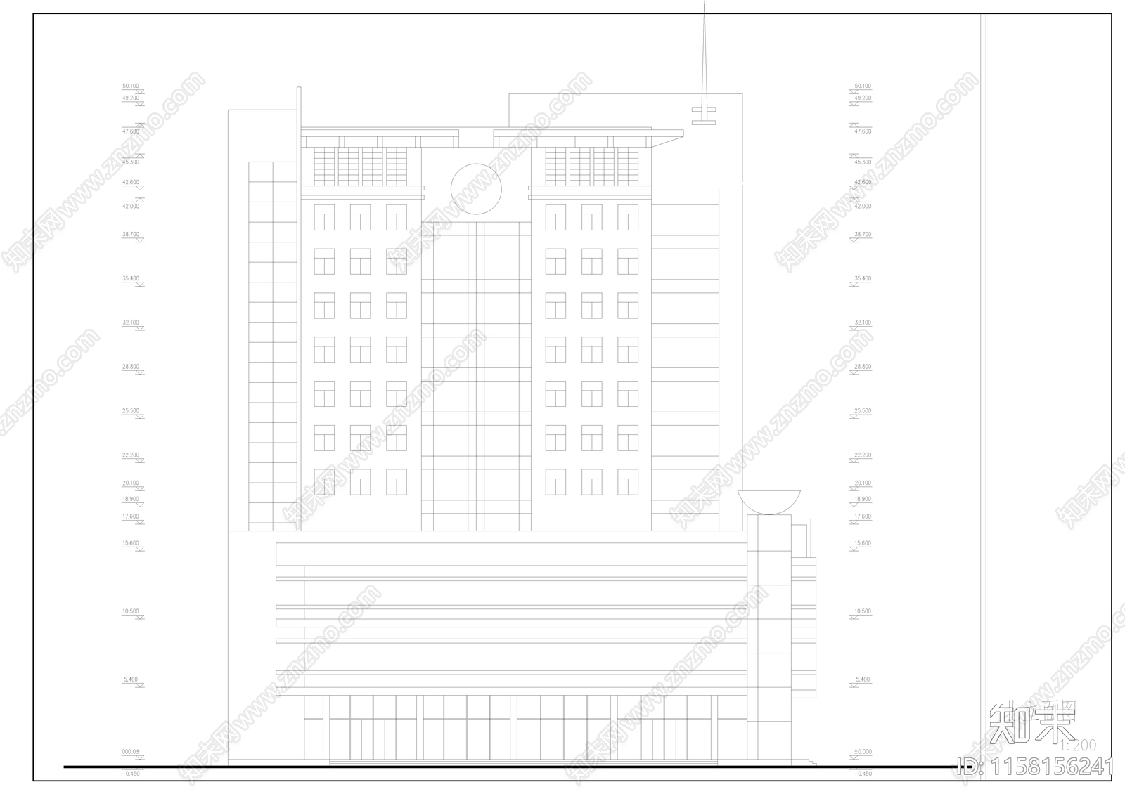 办公楼cad施工图下载【ID:1158156241】