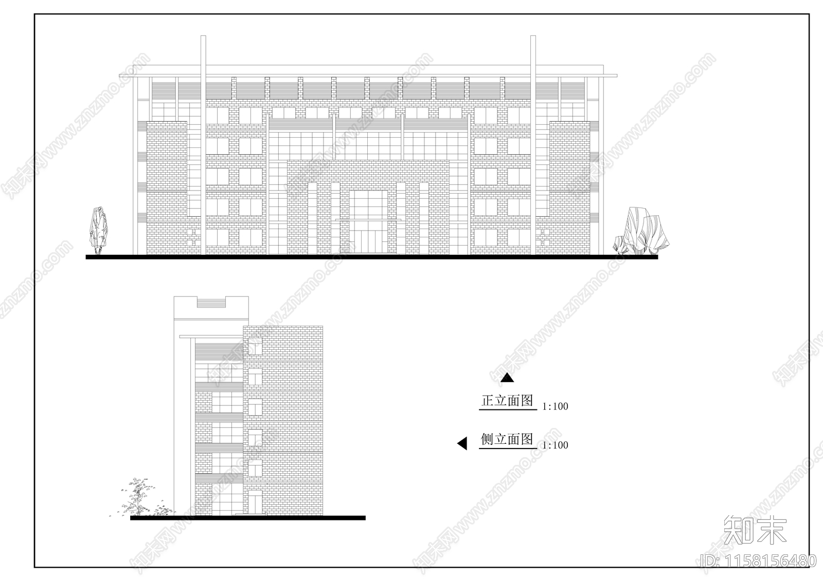 办公楼cad施工图下载【ID:1158156480】