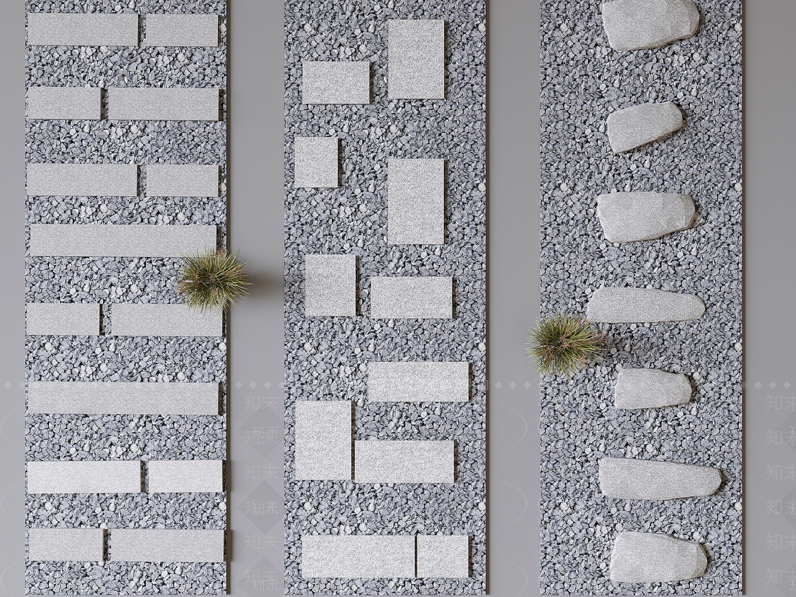 现代石头台阶3D模型下载【ID:1158156590】