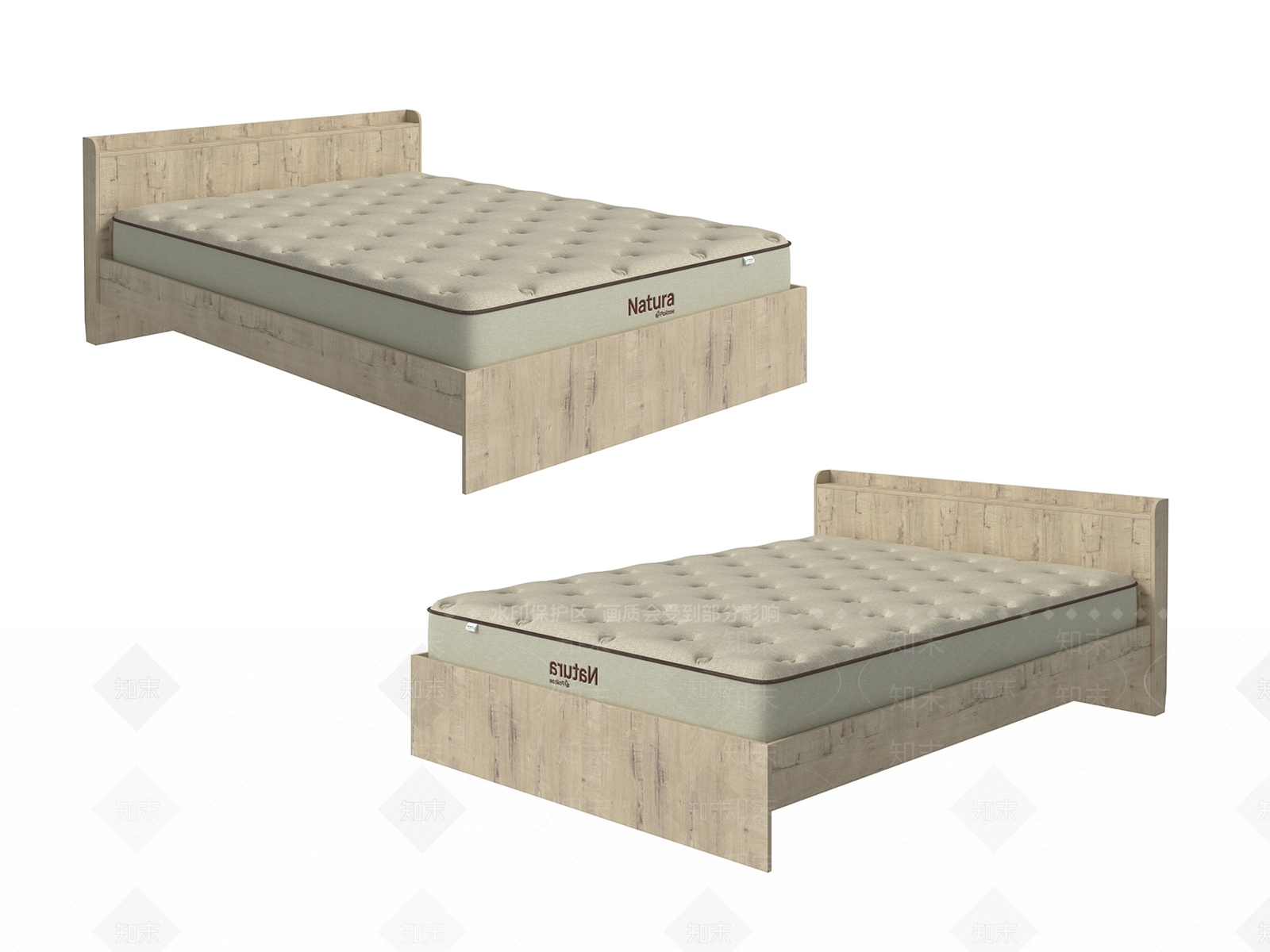 北欧简约卧室床3D模型下载【ID:1158157882】