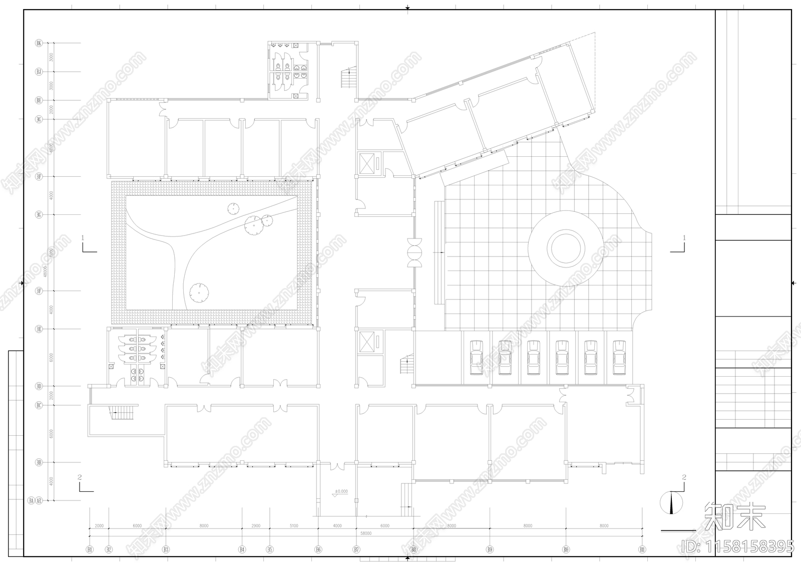 行政办公楼建筑设计cad施工图下载【ID:1158158395】