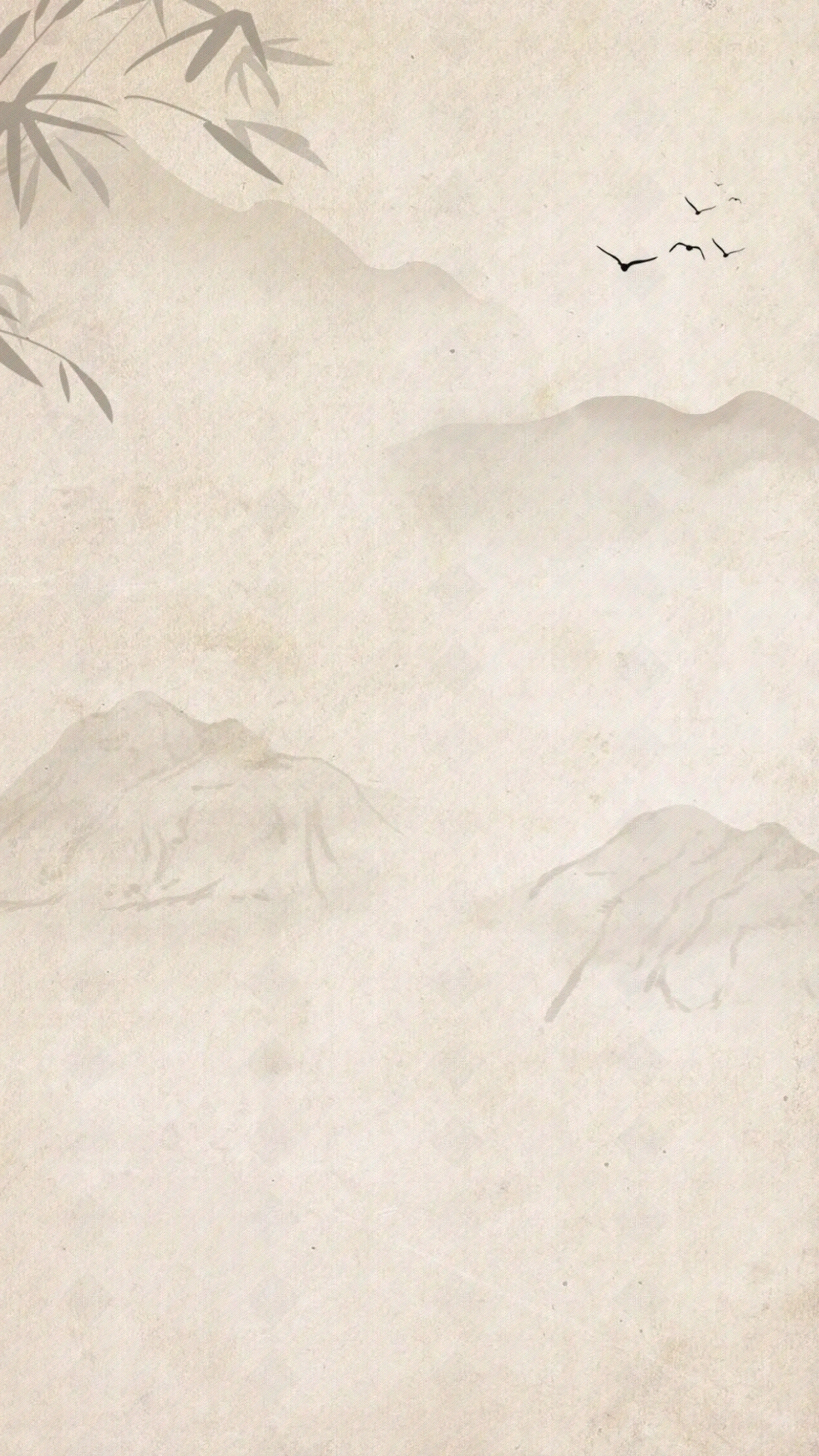 新中式壁纸壁画虚拟山水挂画装饰画贴图下载【ID:1158158646】