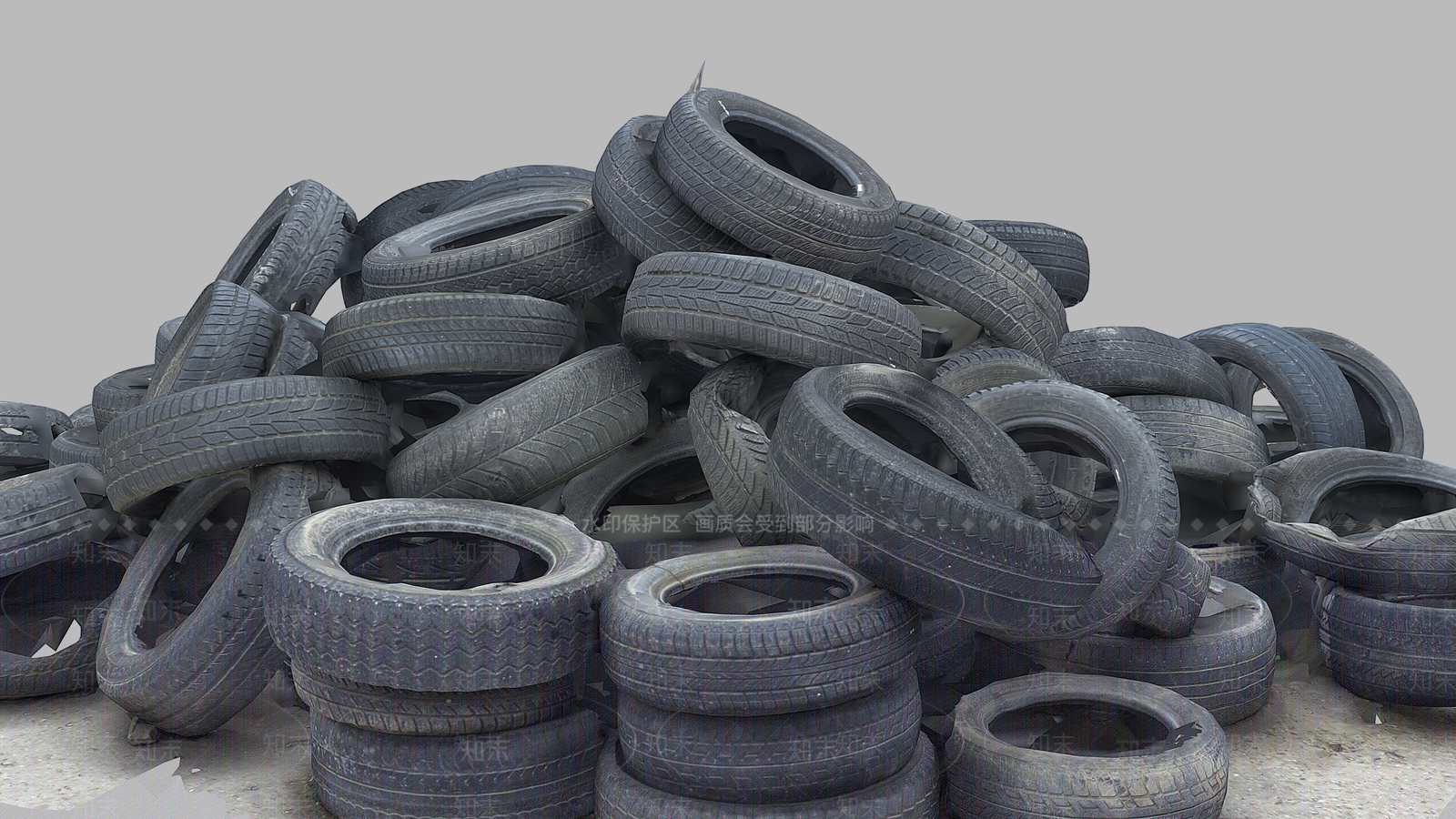 一堆旧轮胎3D模型下载【ID:1158159144】