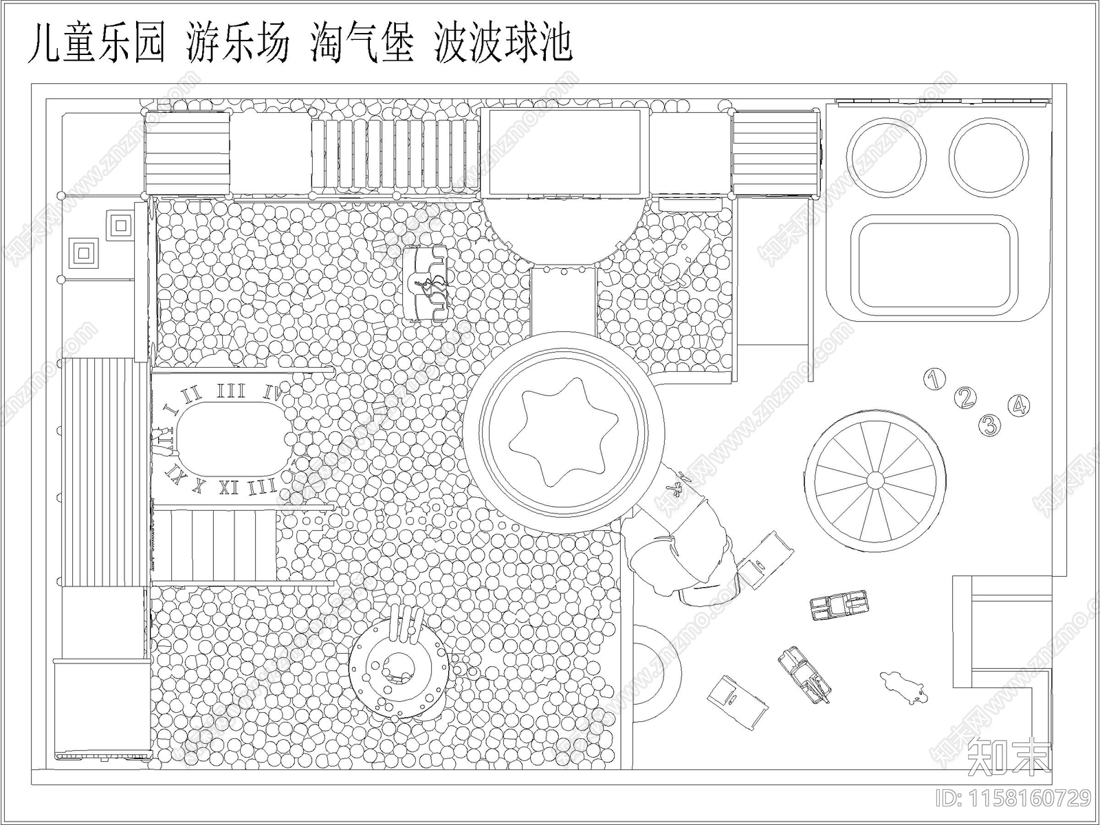 儿童游乐场cad施工图下载【ID:1158160729】