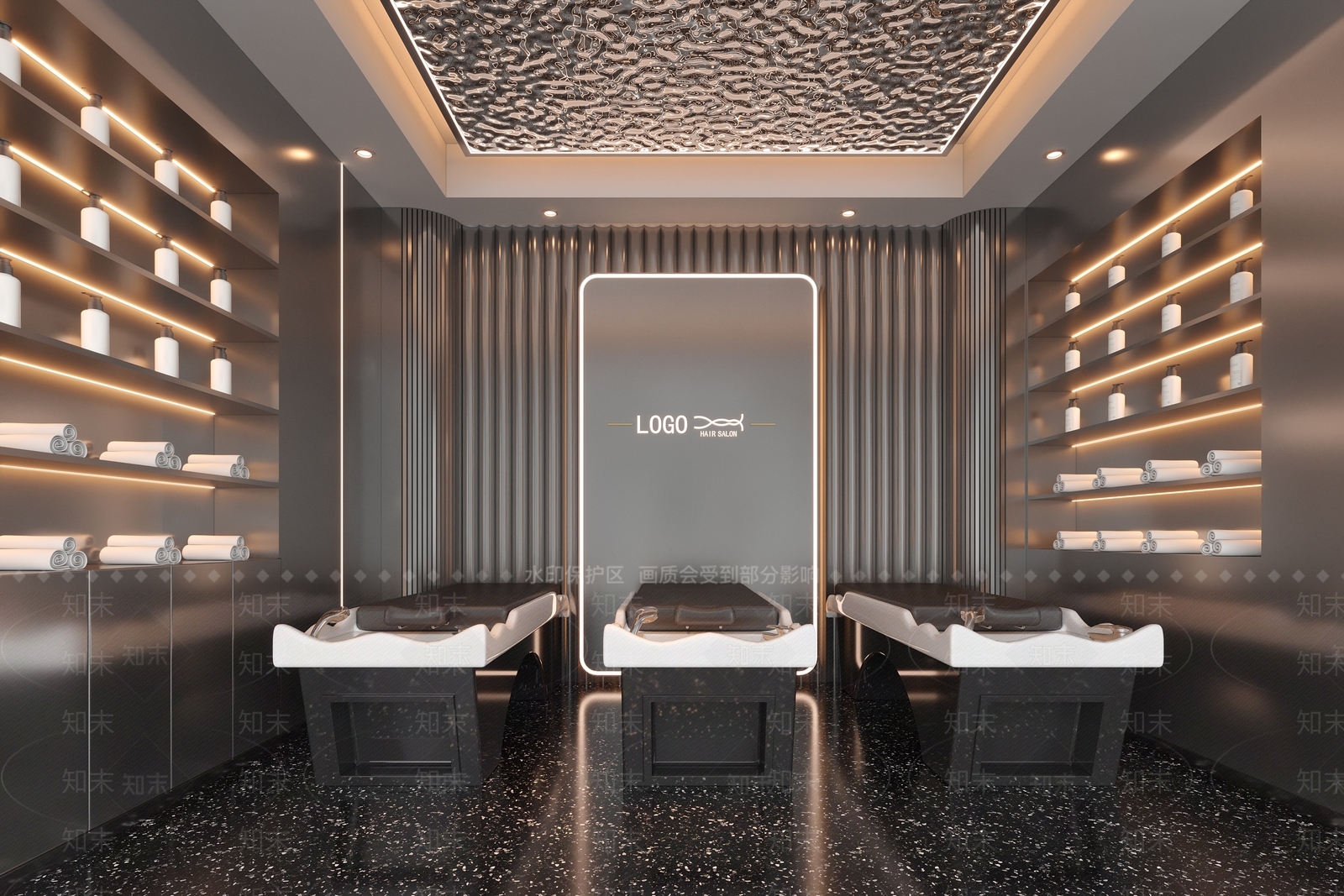 现代美发店3D模型下载【ID:1158163783】