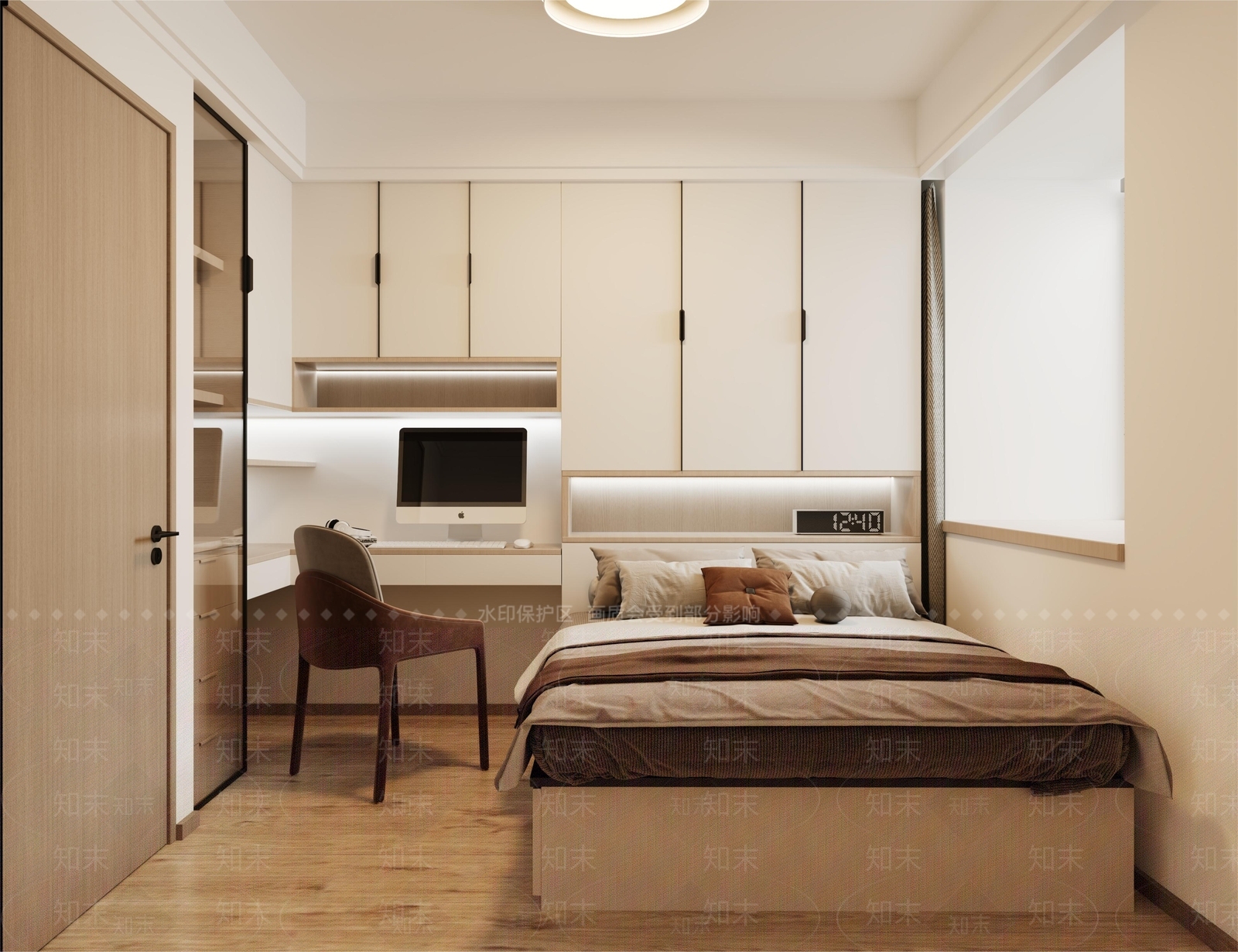 现代榻榻米次卧3D模型下载【ID:1158163992】