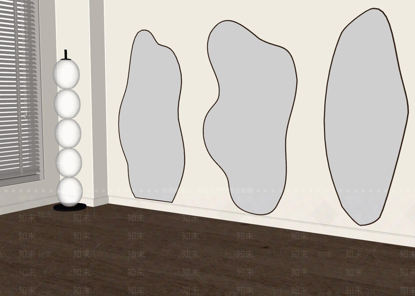 现代全身镜SU模型下载【ID:1158166684】