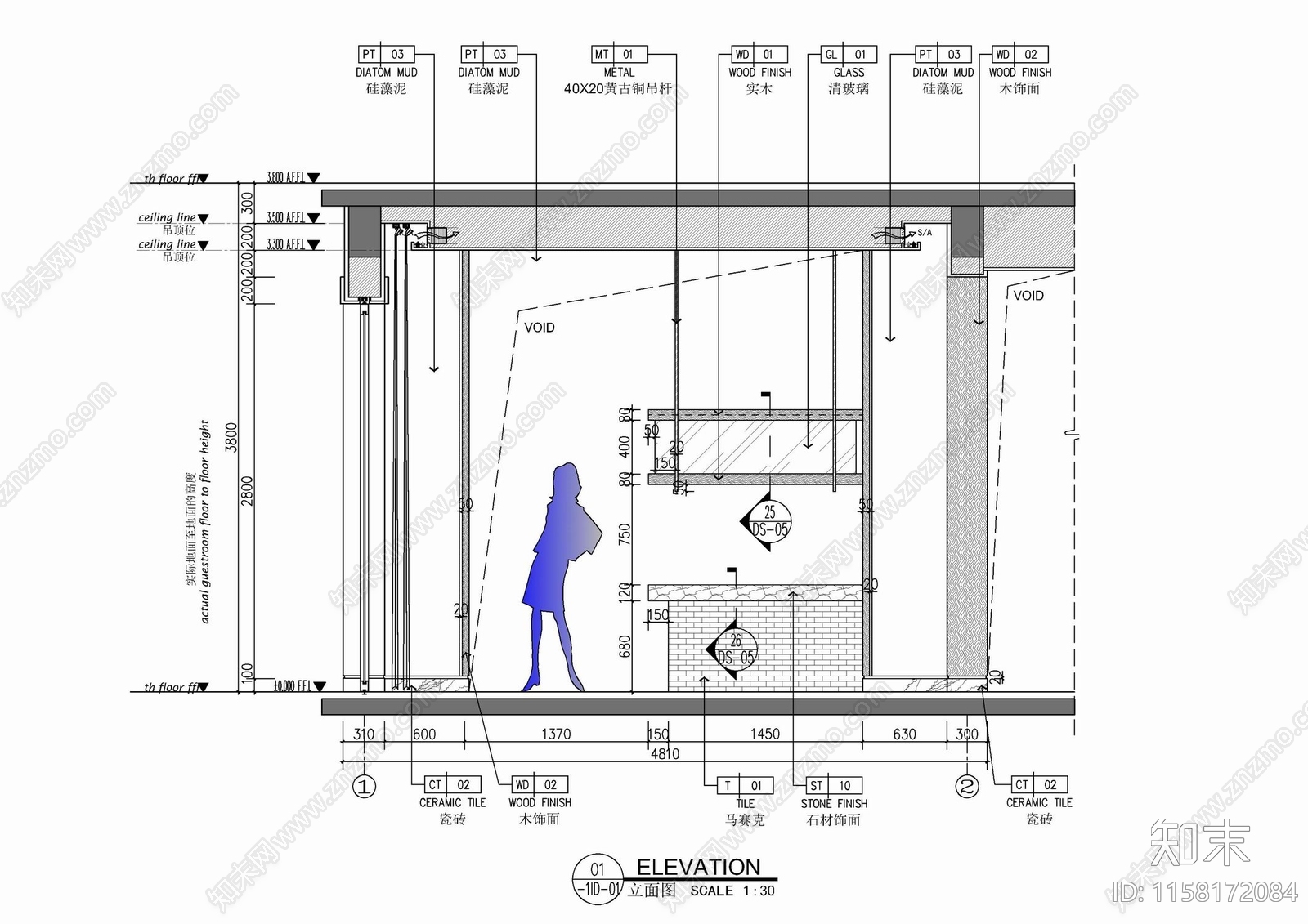 家居早餐休闲吧台及吊灯施工详图施工图下载【ID:1158172084】