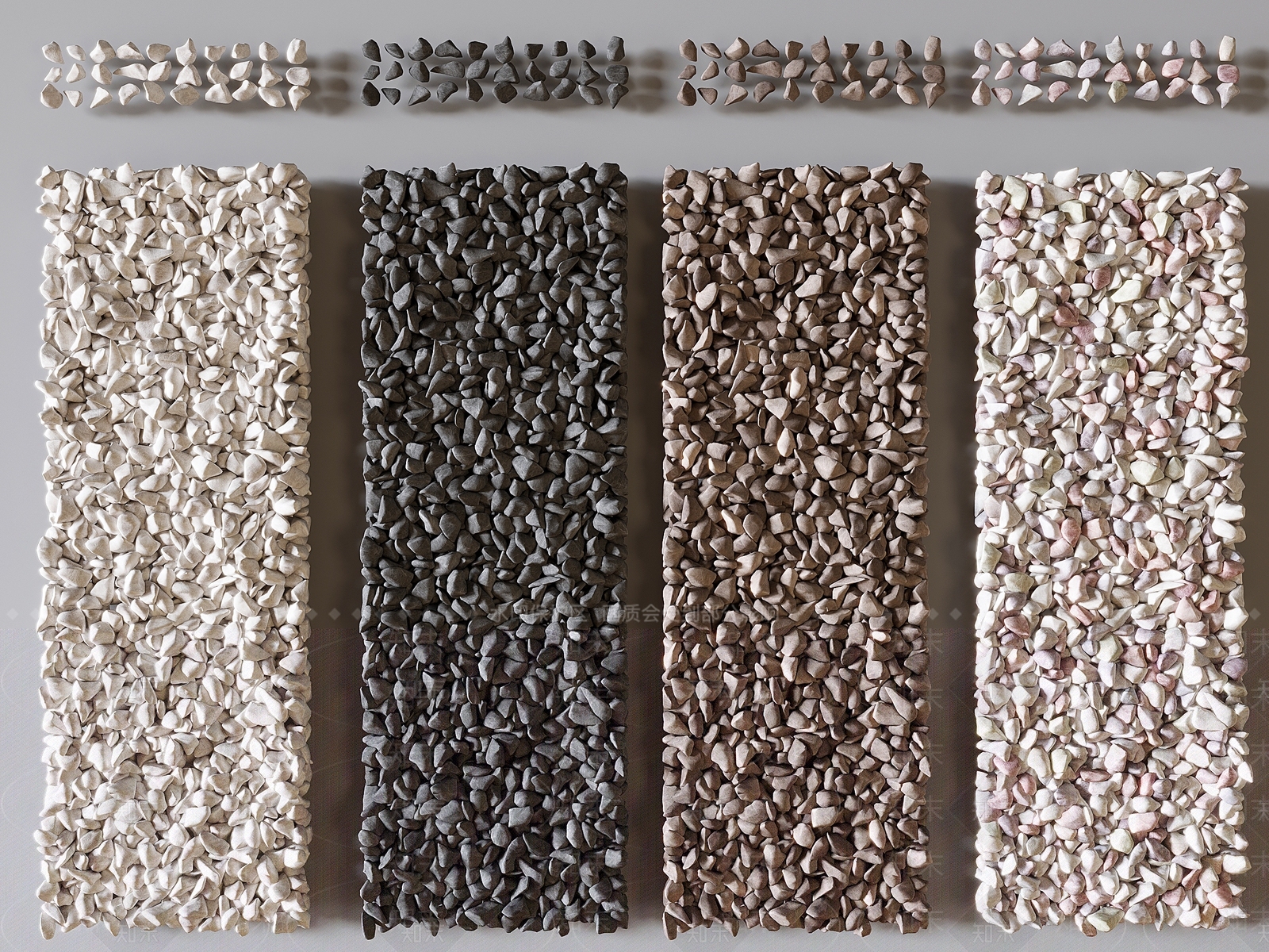 现代园林景观鹅卵石3D模型下载【ID:1158626562】