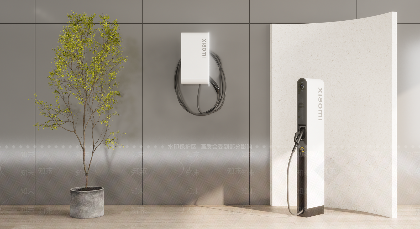 现代小米7电动车充电桩SU模型下载【ID:1158178821】