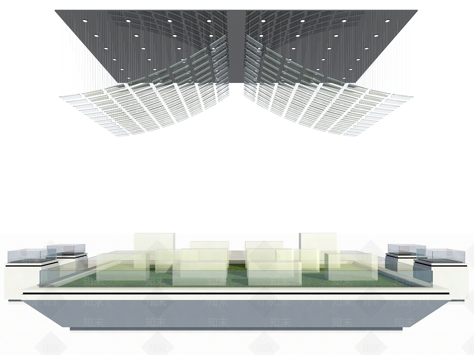 现代售楼处沙盘3D模型下载【ID:1158191683】