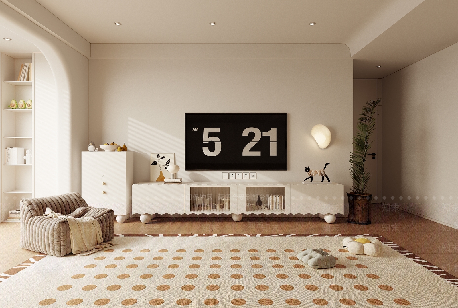 电视背景墙3D模型下载【ID:1158194014】