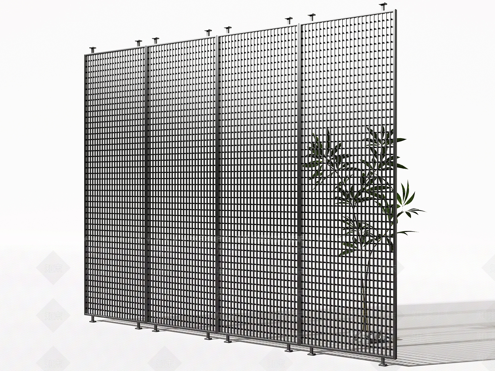 工业风铁艺隔断SU模型下载【ID:1158194477】