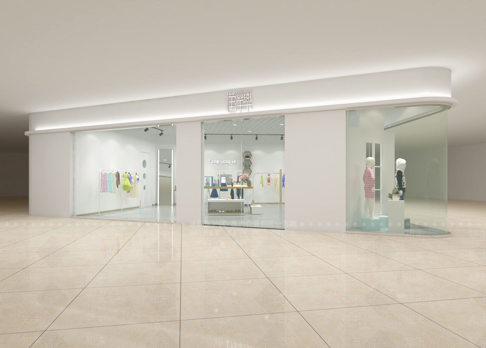 现代儿童服装店3D模型下载【ID:1158199295】