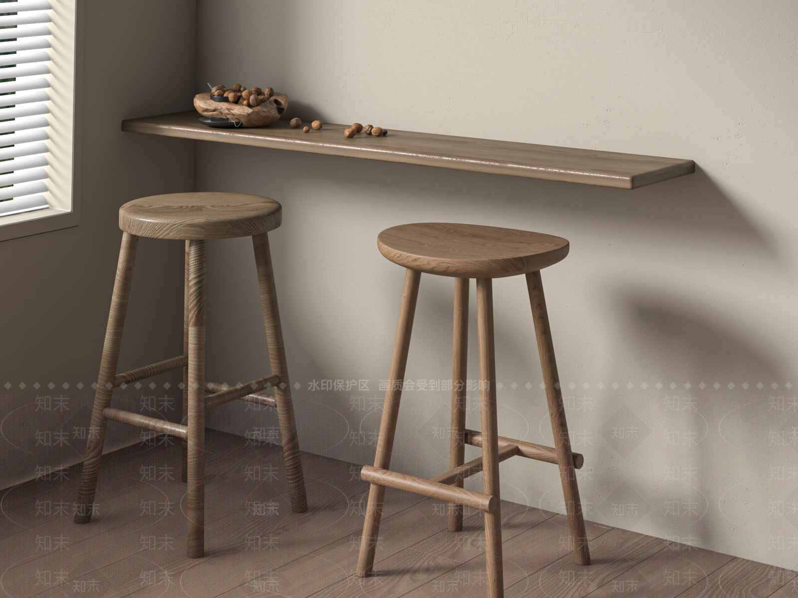 现代吧凳3D模型下载【ID:1158212416】