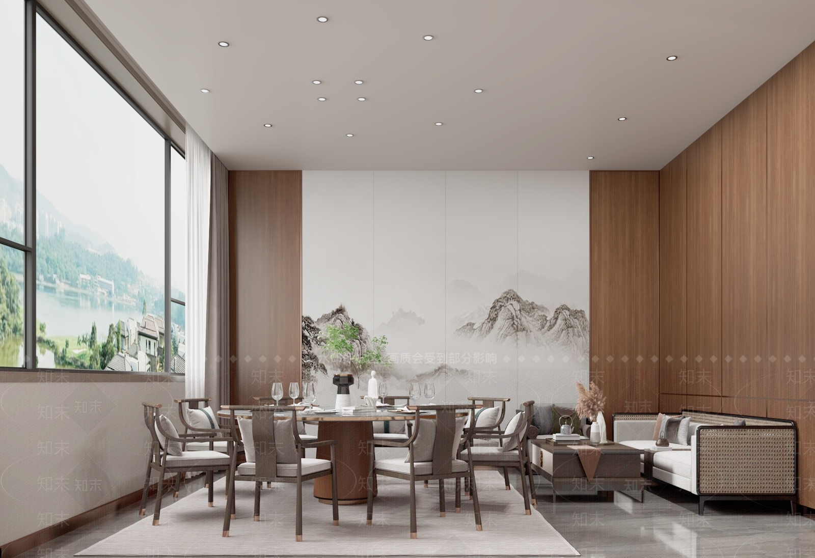 中式酒店包间3D模型下载【ID:1158215242】