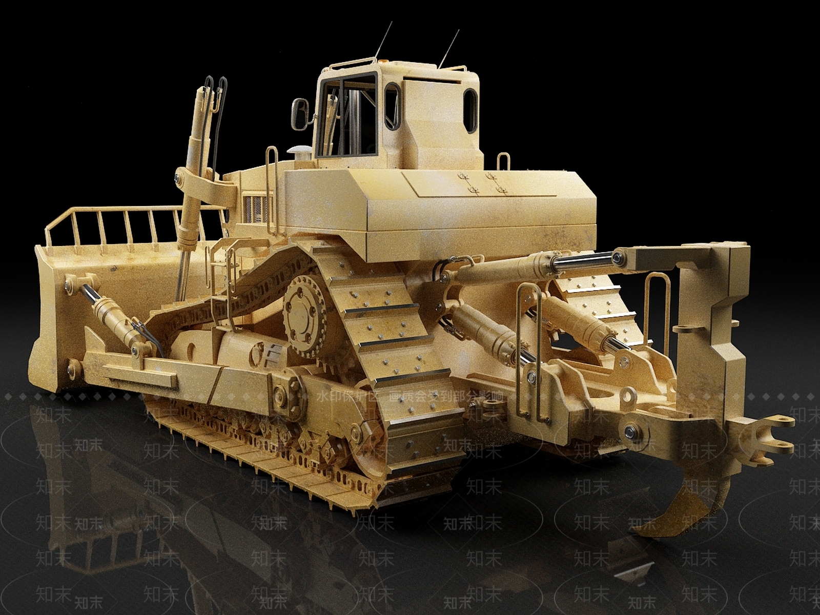 现代推土机3D模型下载【ID:1158217222】