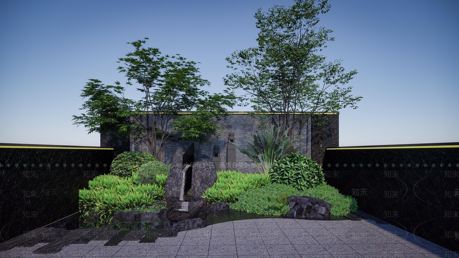 现代景观小品SU模型下载【ID:1158220542】