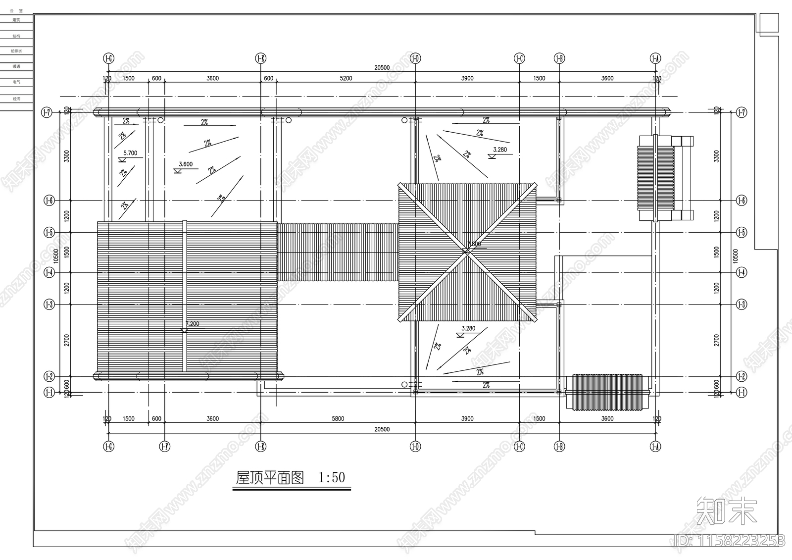 两层四合院建筑设cad施工图下载【ID:1158223253】