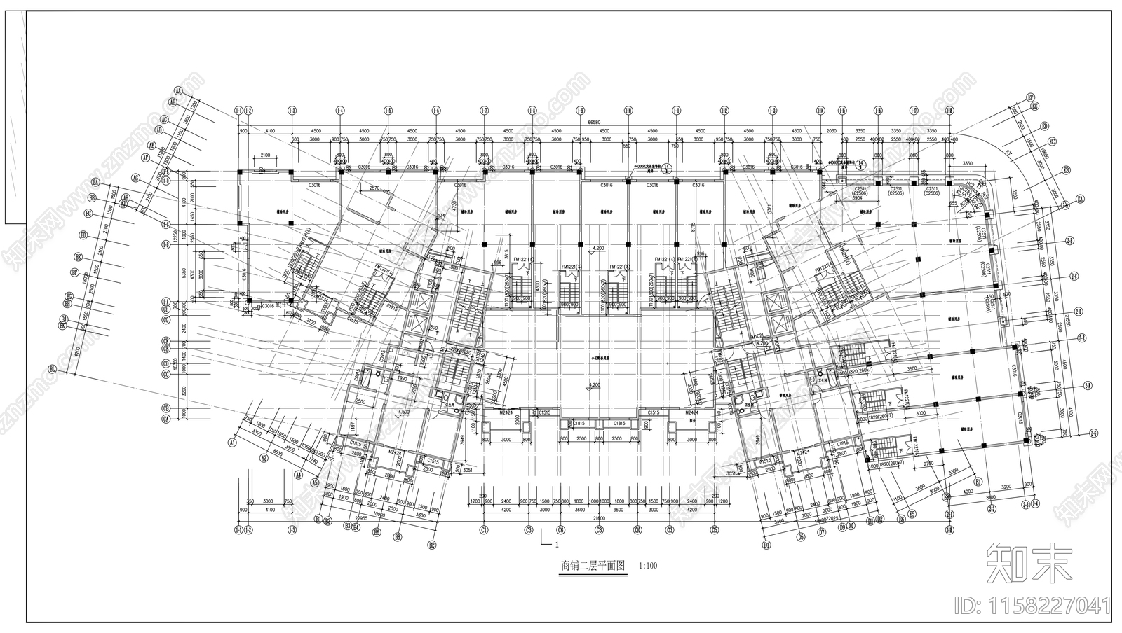 住宅楼建筑cad施工图下载【ID:1158227041】