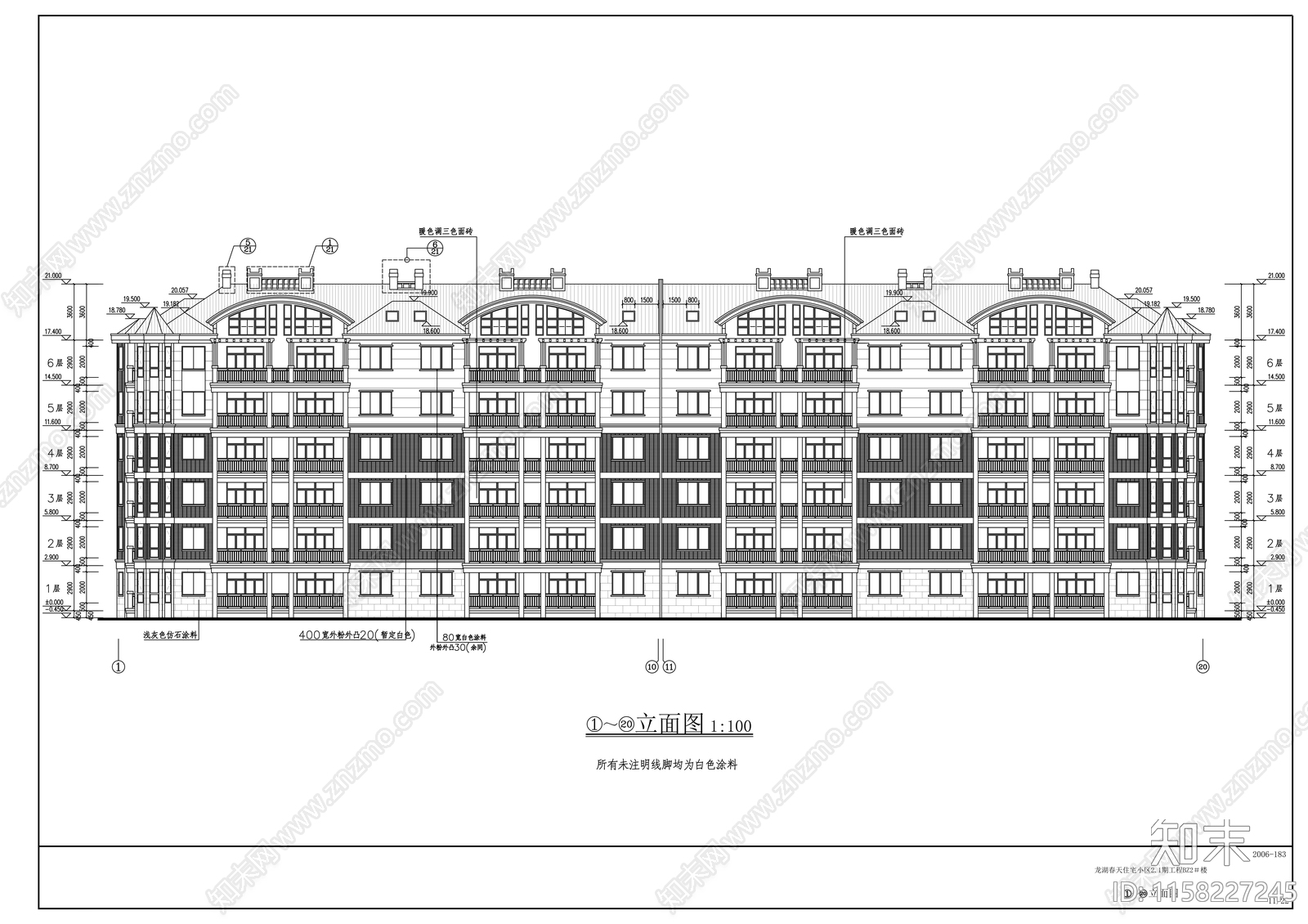 住宅小区六层住宅楼建筑结构水电施工图下载【ID:1158227245】