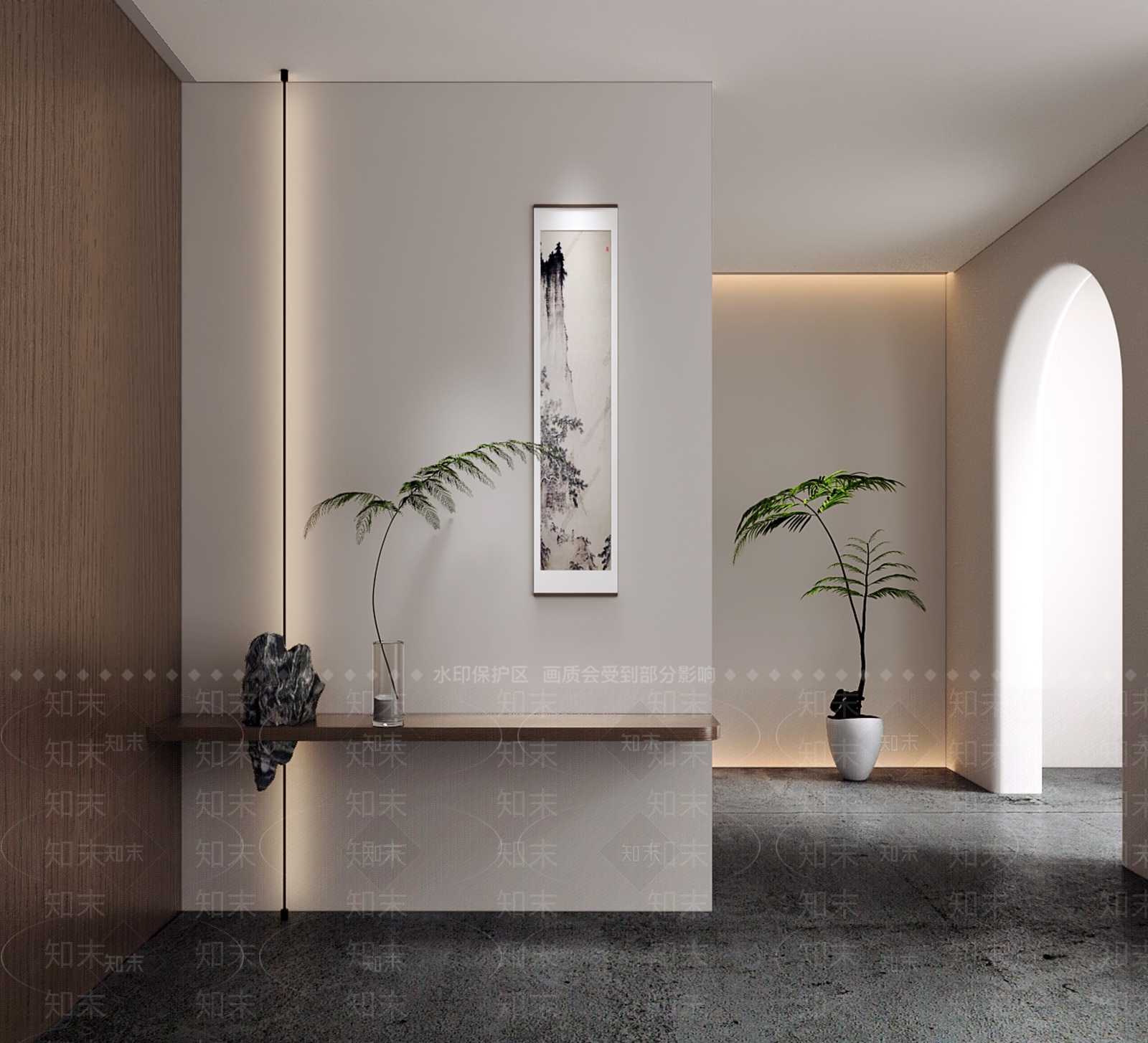 现代玄关隔断3D模型下载【ID:1158229998】