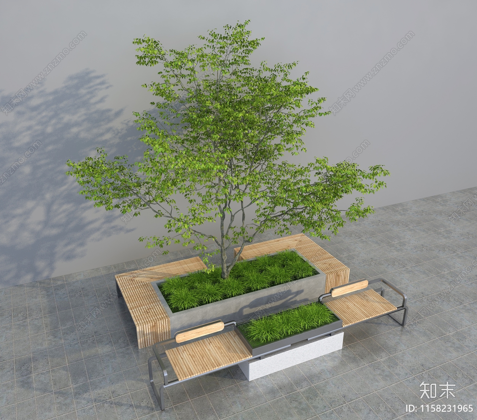 现代景观坐凳3D模型下载【ID:1158231965】