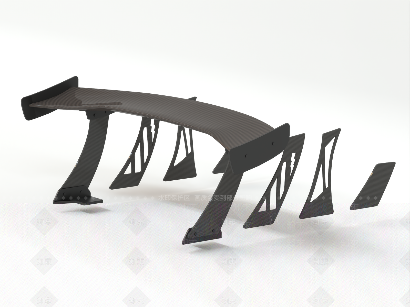 汽车尾翼3D模型下载【ID:1158233339】