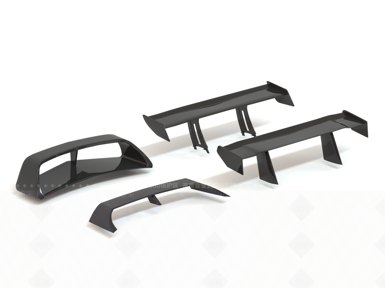 汽车尾翼3D模型下载【ID:1158233682】