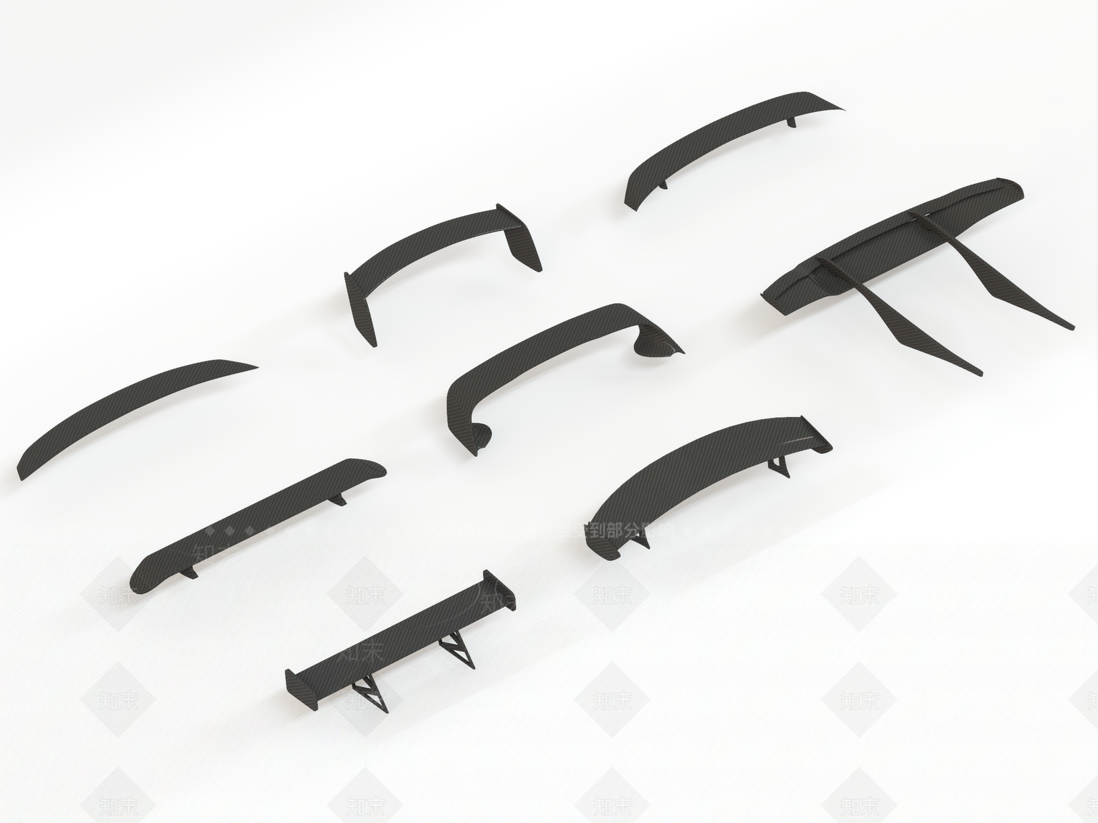 汽车尾翼3D模型下载【ID:1158233617】