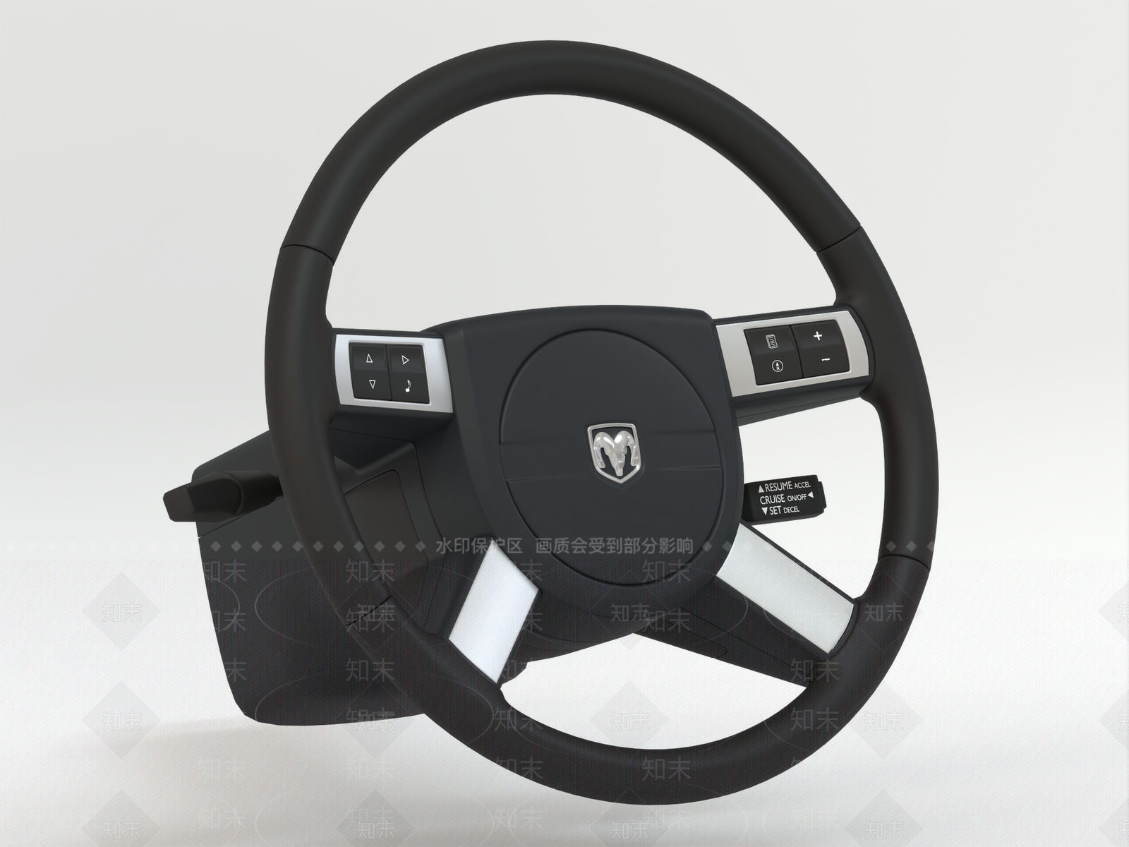 道奇汽车方向盘3D模型下载【ID:1158234305】