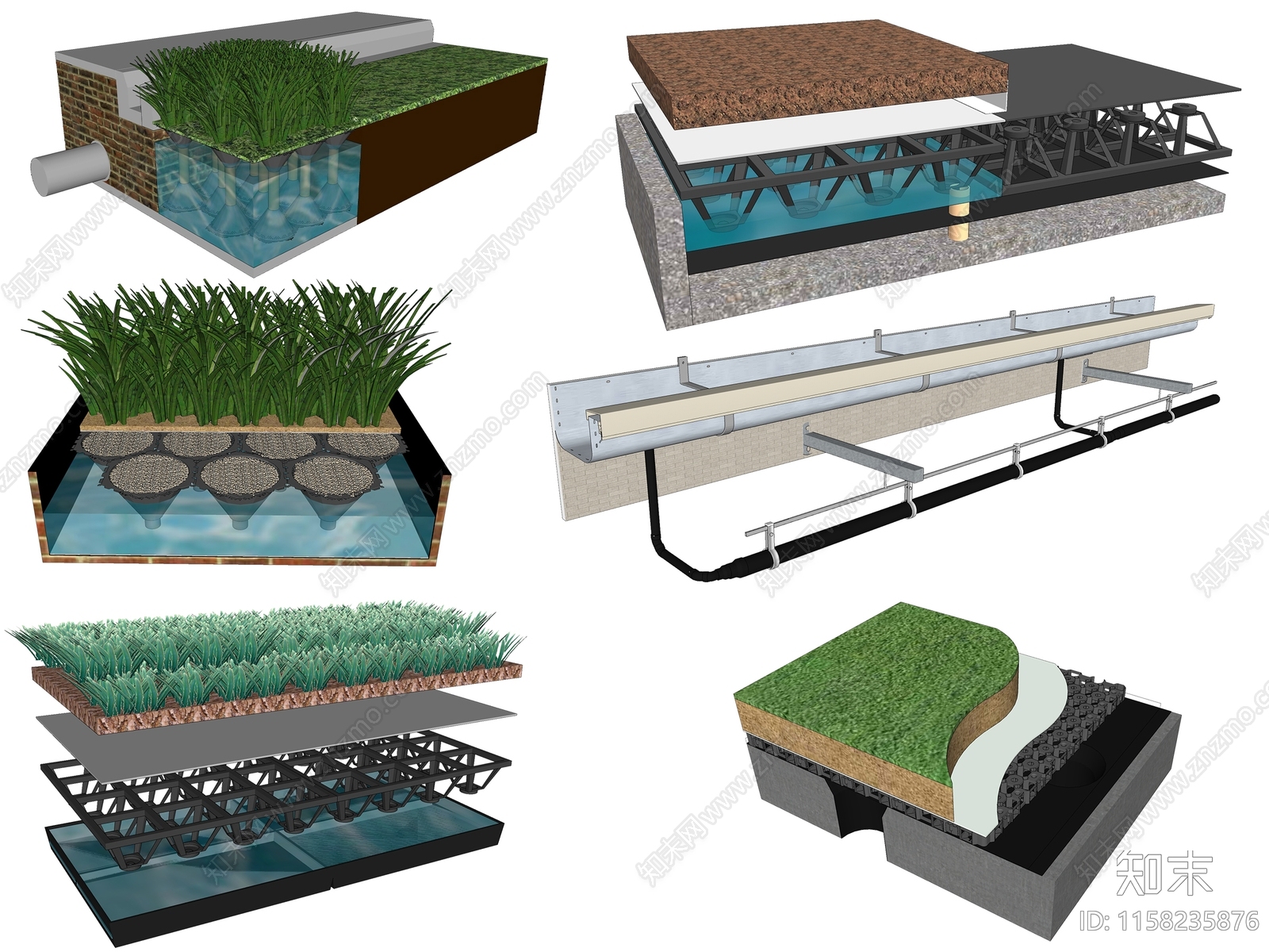 雨水收集处理装置SU模型下载【ID:1158235876】