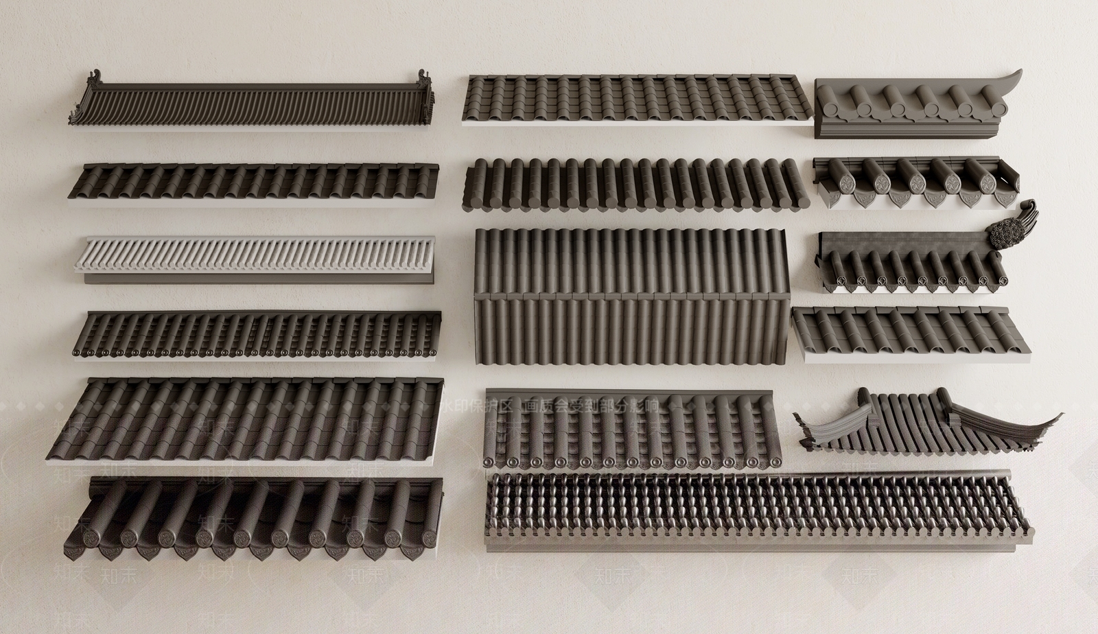 中式屋檐3D模型下载【ID:1158242798】