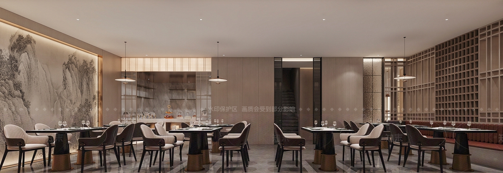 现代咖啡厅3D模型下载【ID:1214407253】