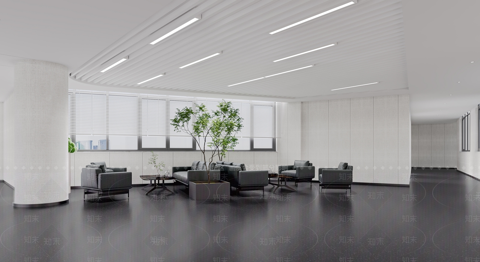 现代办公休息区3D模型下载【ID:1158244073】