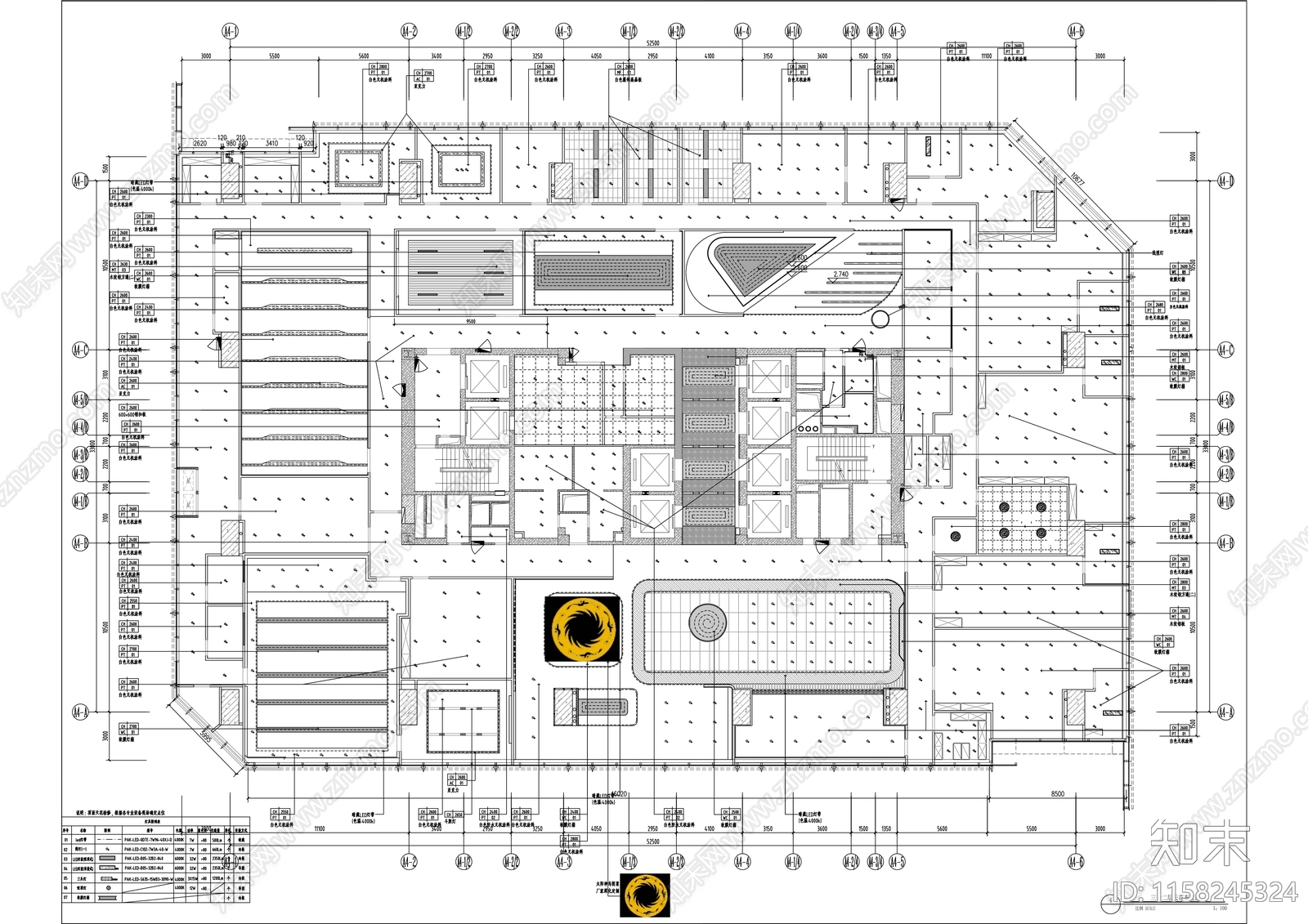 保护中心办公室室内装施工图下载【ID:1158245324】