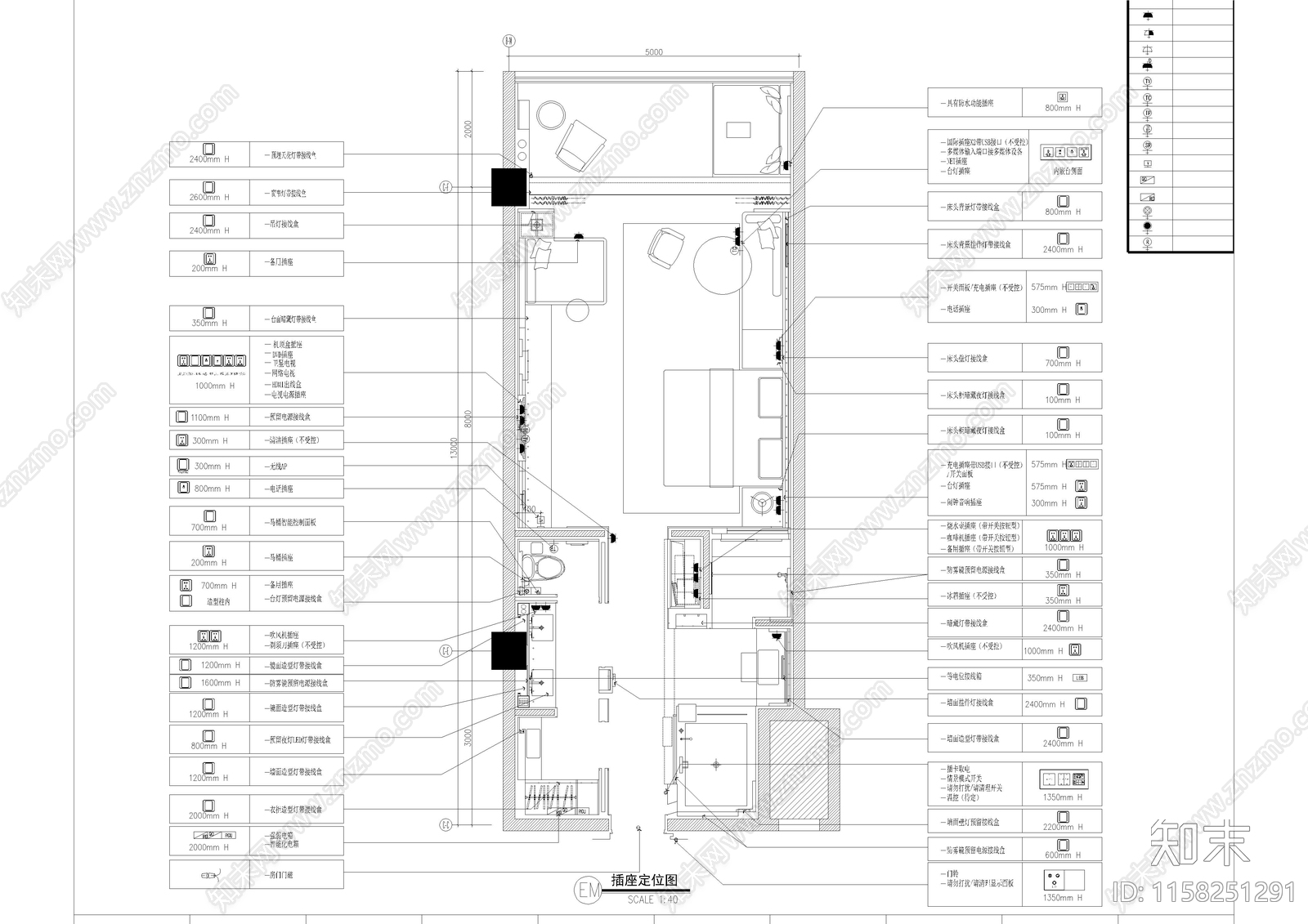 2024高端酒店标间全cad施工图下载【ID:1158251291】