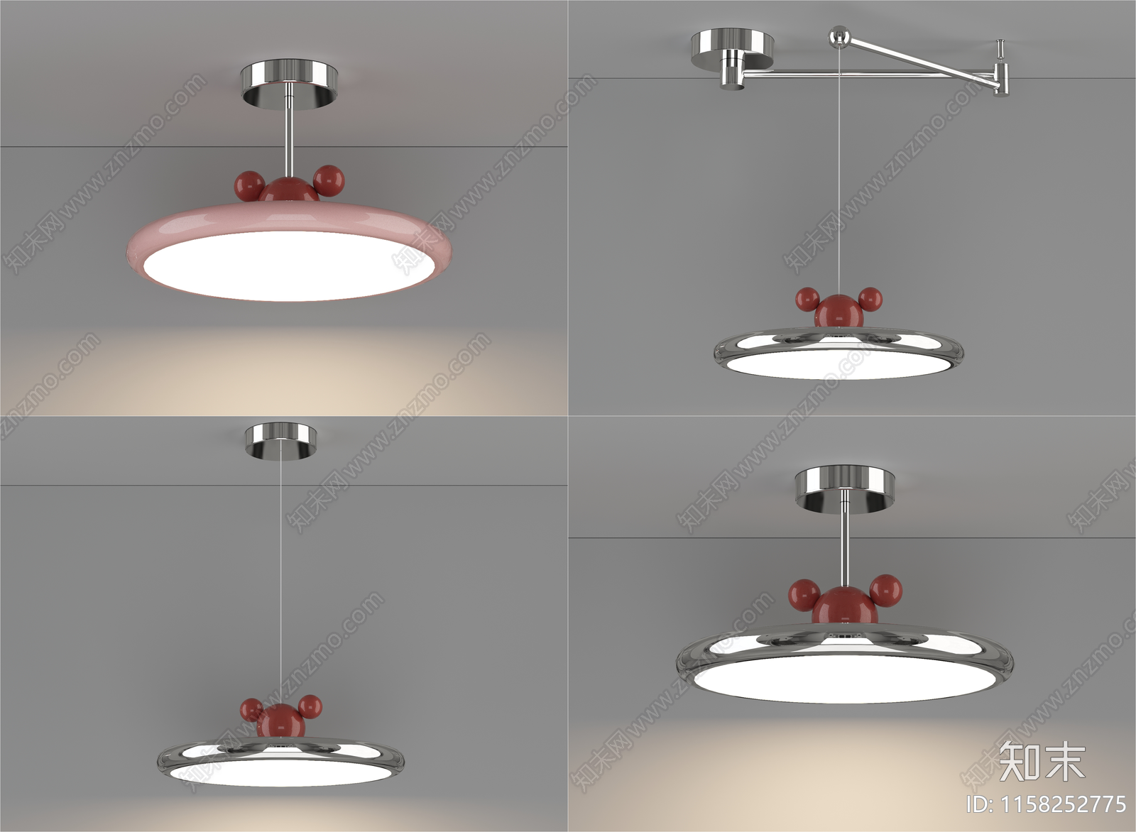 现代小熊吊灯3D模型下载【ID:1158252775】