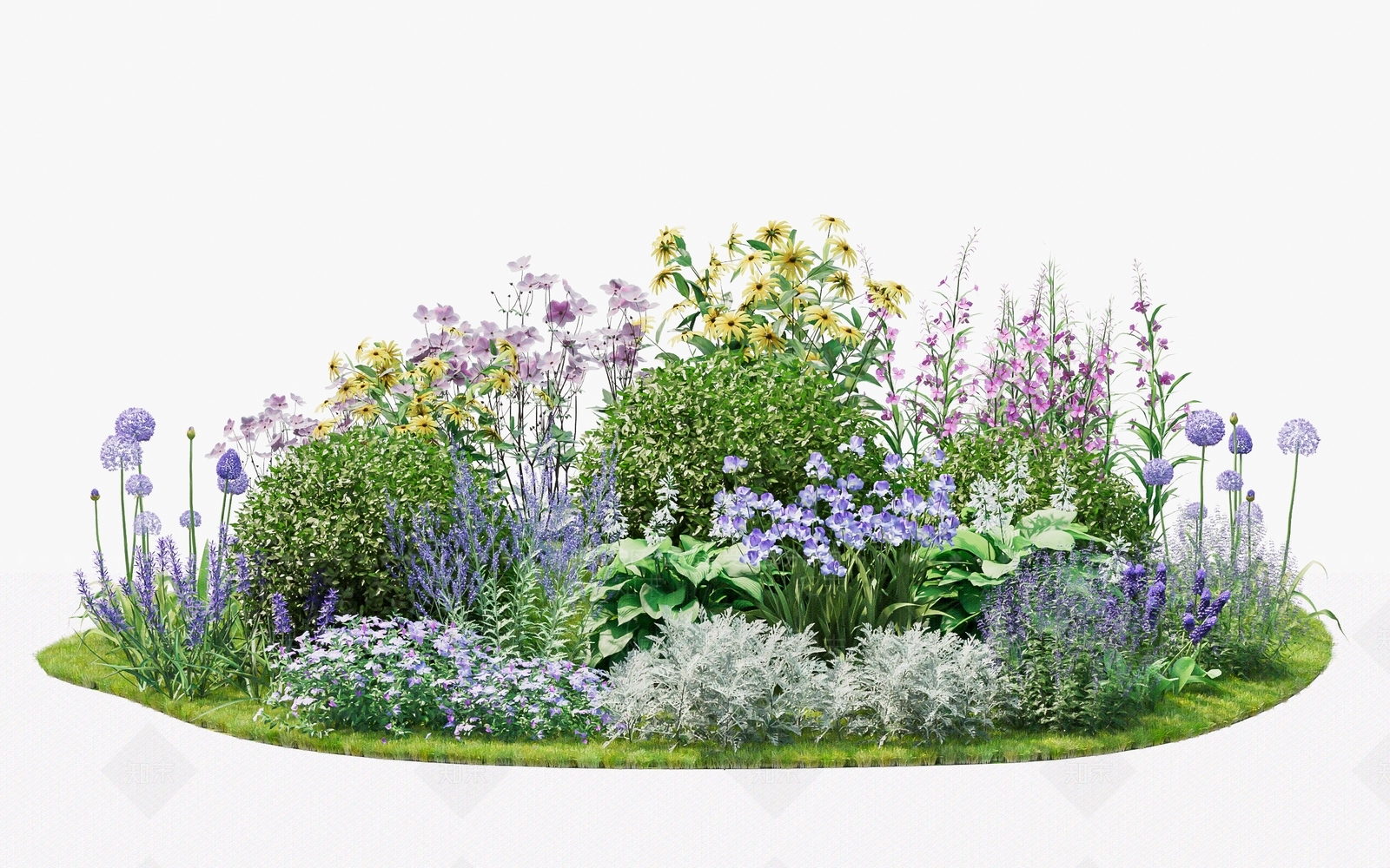 花草组合3D模型下载【ID:1158253469】