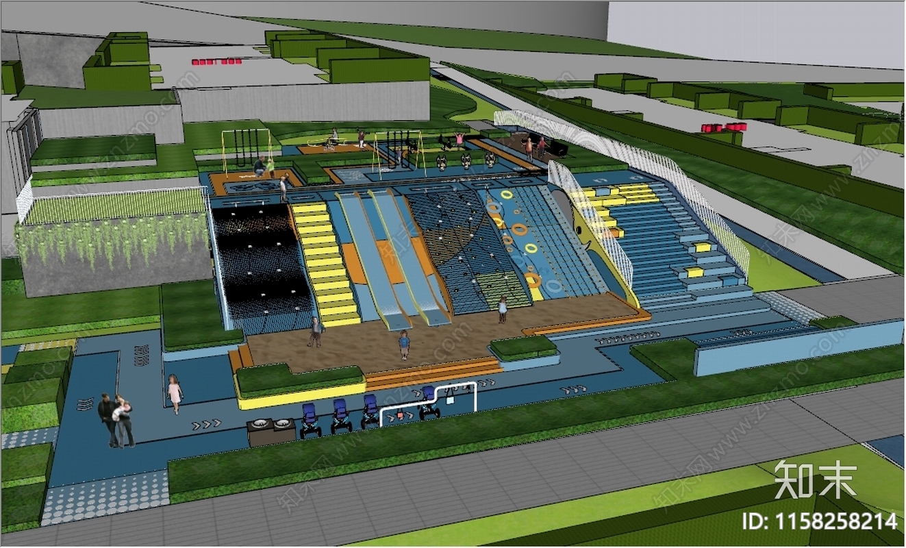 儿童活动场地详图cad施工图下载【ID:1158258214】