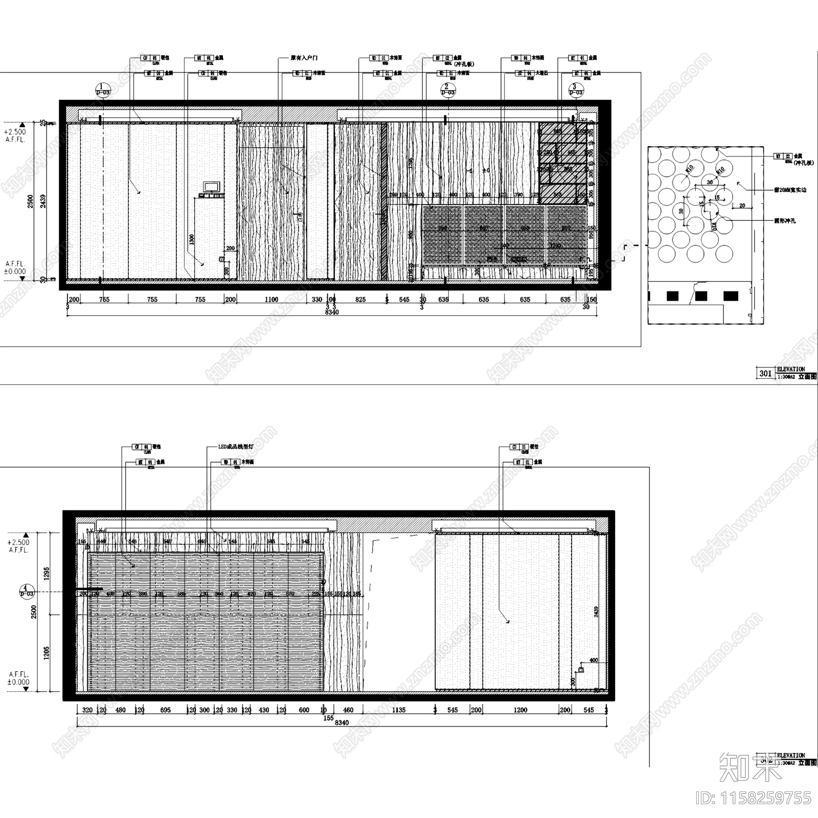 现代温州瑞安大道115户型样板房室内家装cad施工图下载【ID:1158259755】