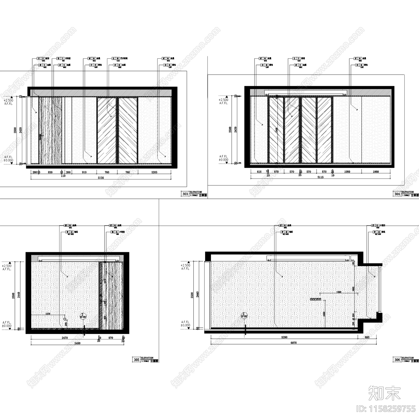 现代温州瑞安大道115户型样板房室内家装cad施工图下载【ID:1158259755】