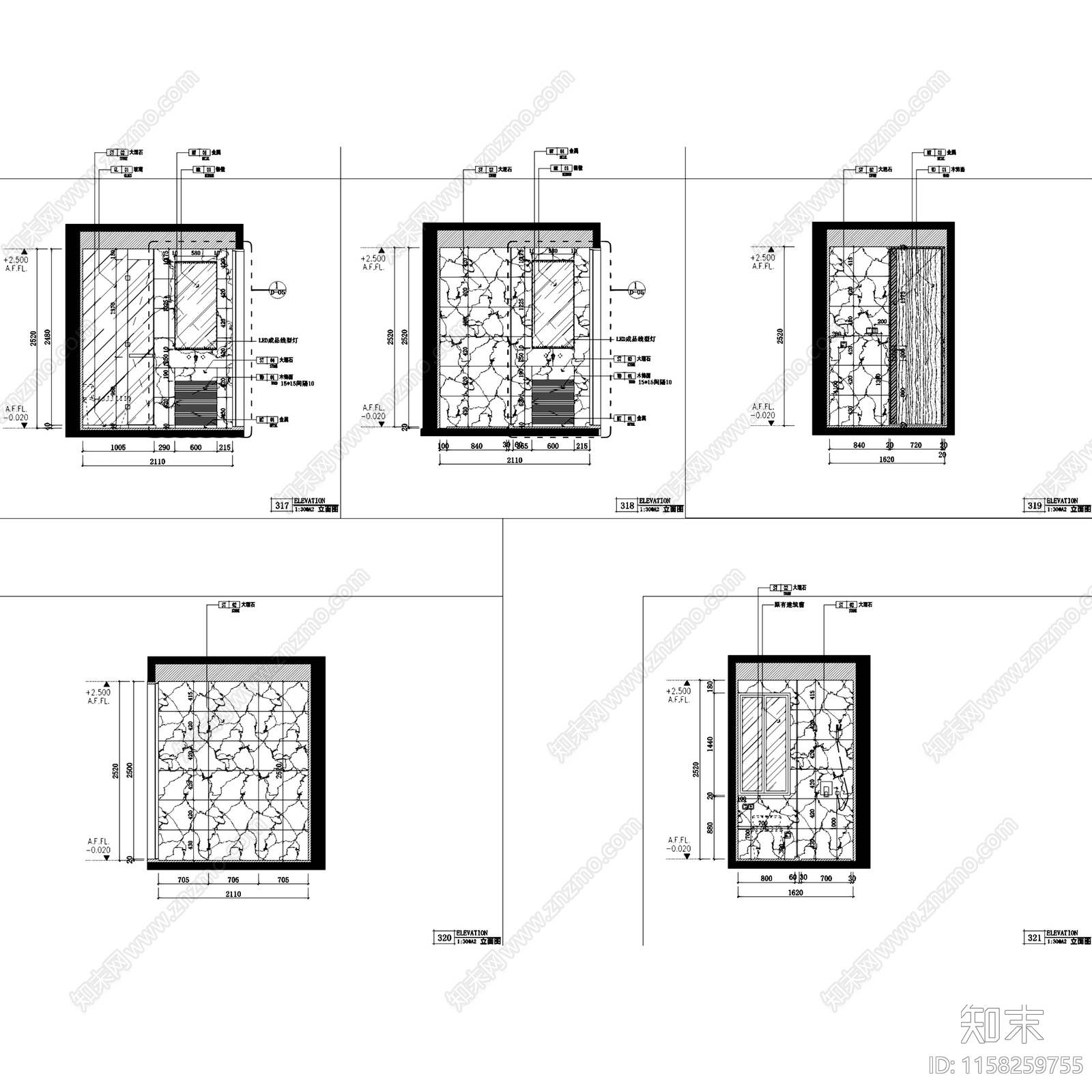 现代温州瑞安大道115户型样板房室内家装cad施工图下载【ID:1158259755】