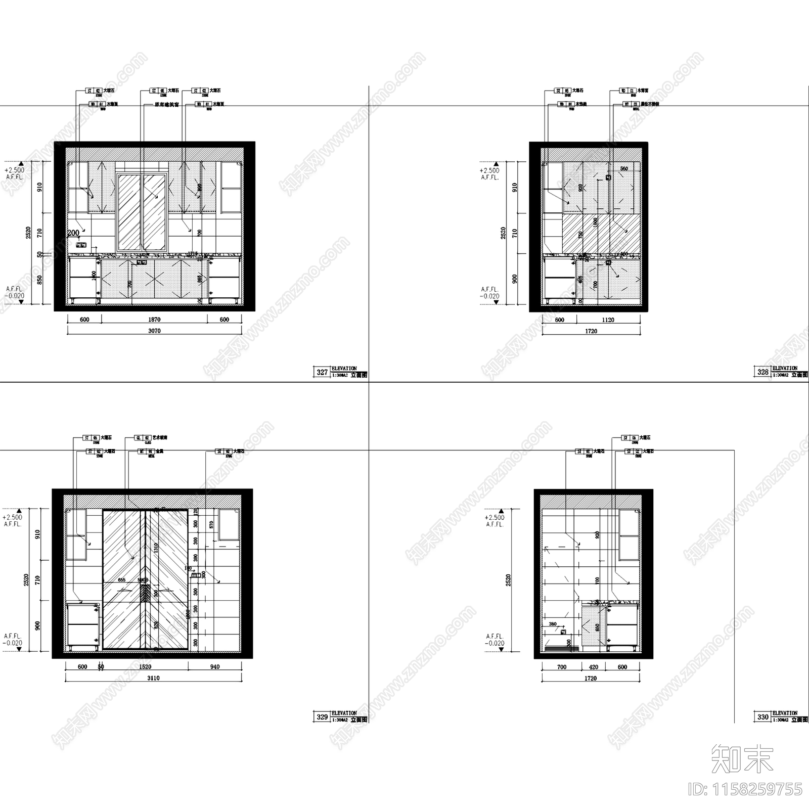 现代温州瑞安大道115户型样板房室内家装cad施工图下载【ID:1158259755】