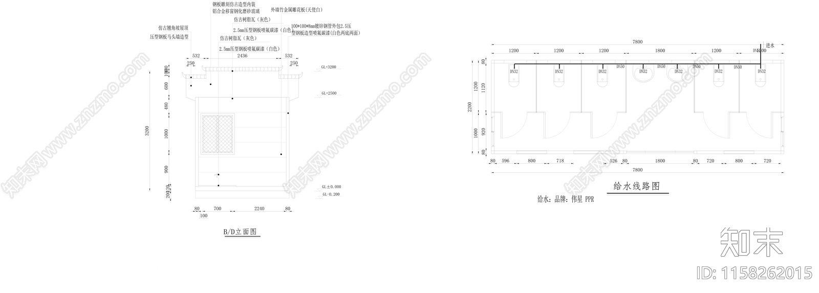 移动式成品公厕cad施工图下载【ID:1158262015】