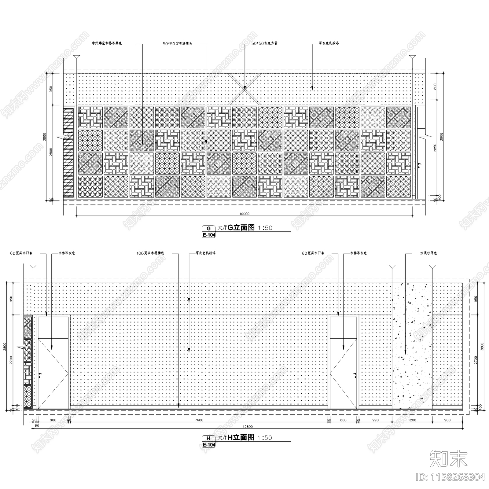 工业中式山东临沂市叙品办公室室内工装cad施工图下载【ID:1158268304】