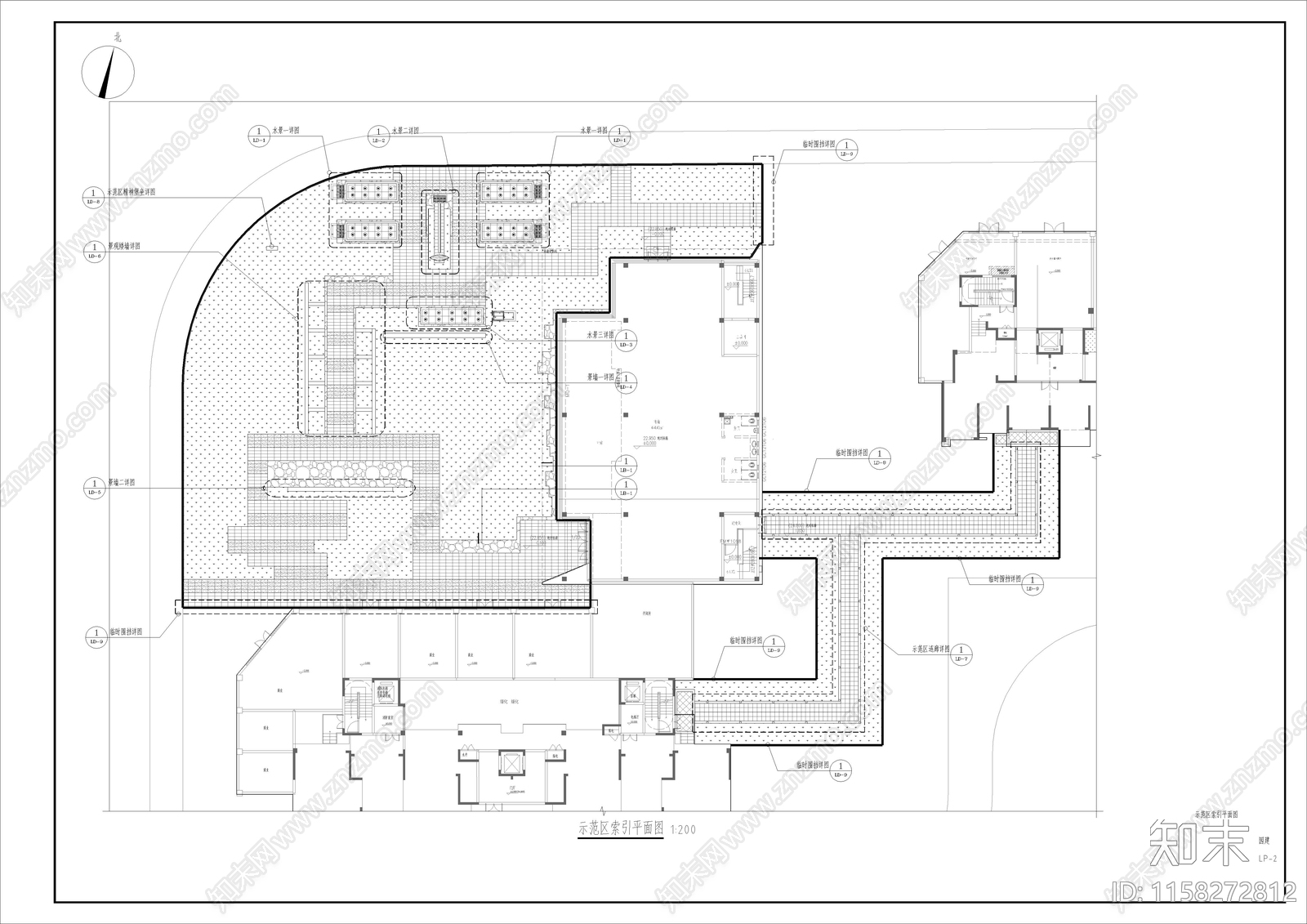 地产示范区全套图纸cad施工图下载【ID:1158272812】